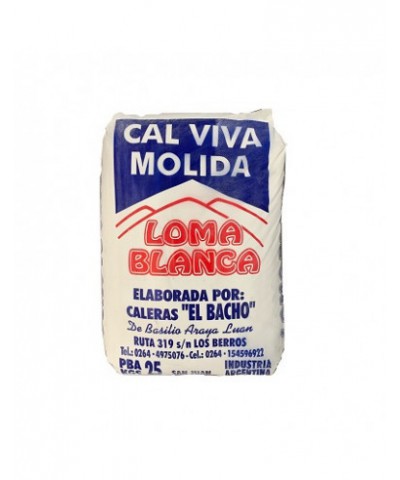 Cal Viva `loma Blanca` X 25 Kg